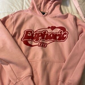 Euphoric pink hoodie size large